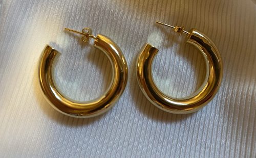 6 pairs of earrings plated with gold photo review