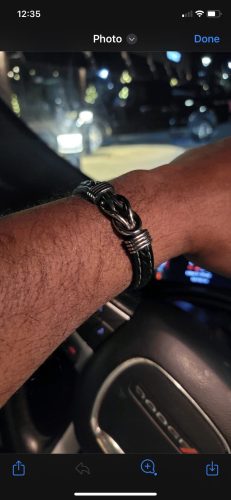 Men's Love Word Leather Bracelet photo review