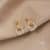 94# Square Full Diamond Earrings (silver Needle)